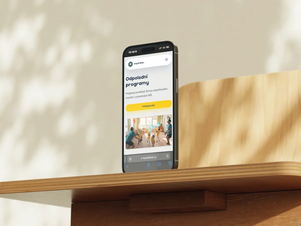 Hopík4Kids - pohybové programy pro děti - Case study webového projektu od Appitect