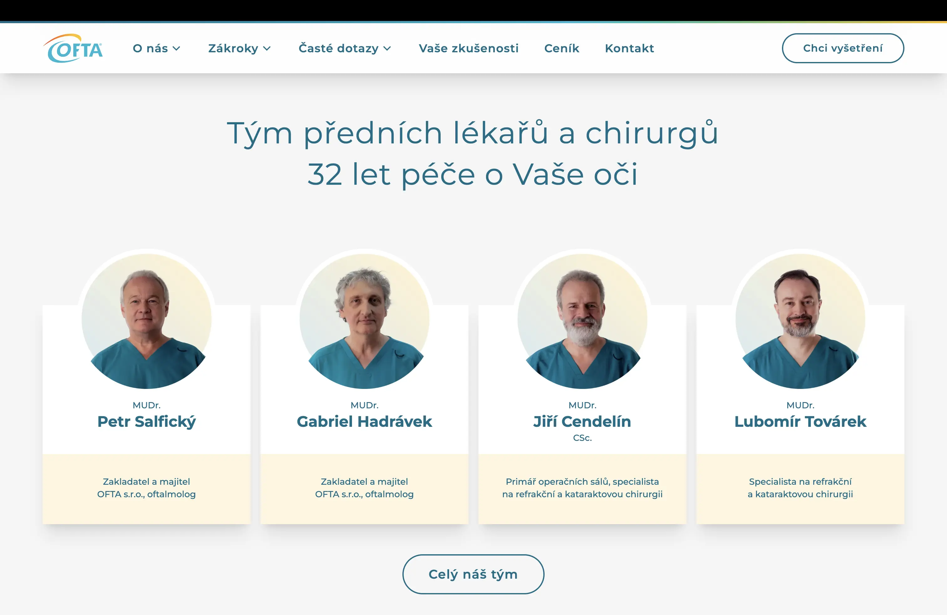OFTA - Prezentace týmu odborníků